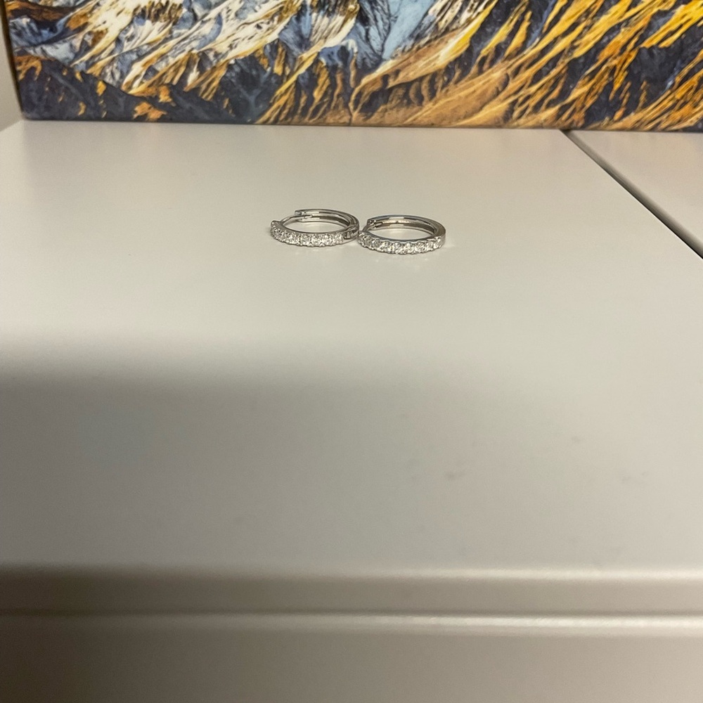 .925 Elegant Silver Hoop Earrings